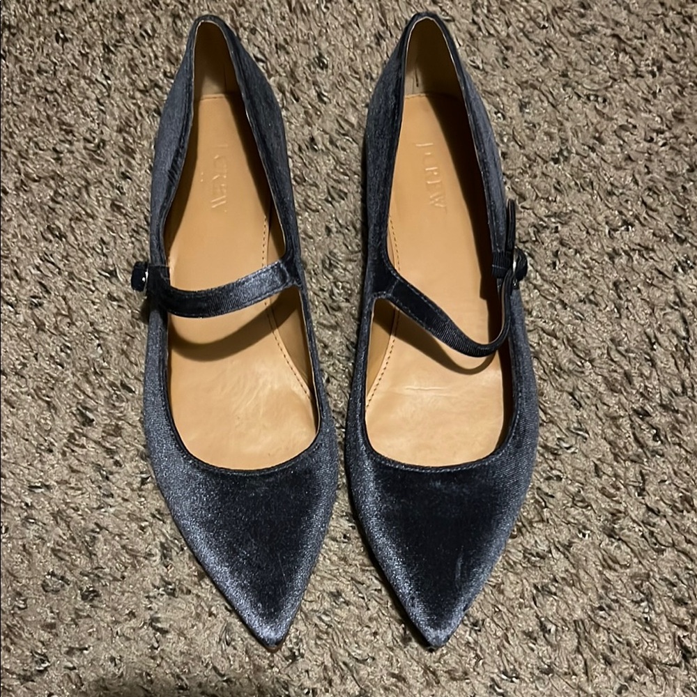 Elegant Velvet Mary Jane Flats